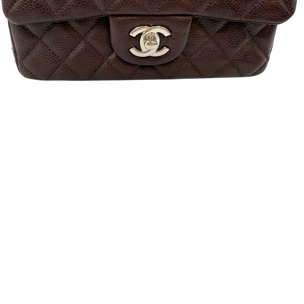 Chanel Caviar Classic Flap Mini Rectangular Burgu… - image 10